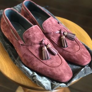 Brand New Scarpe Di Bianco Velvet Tassel Loafer